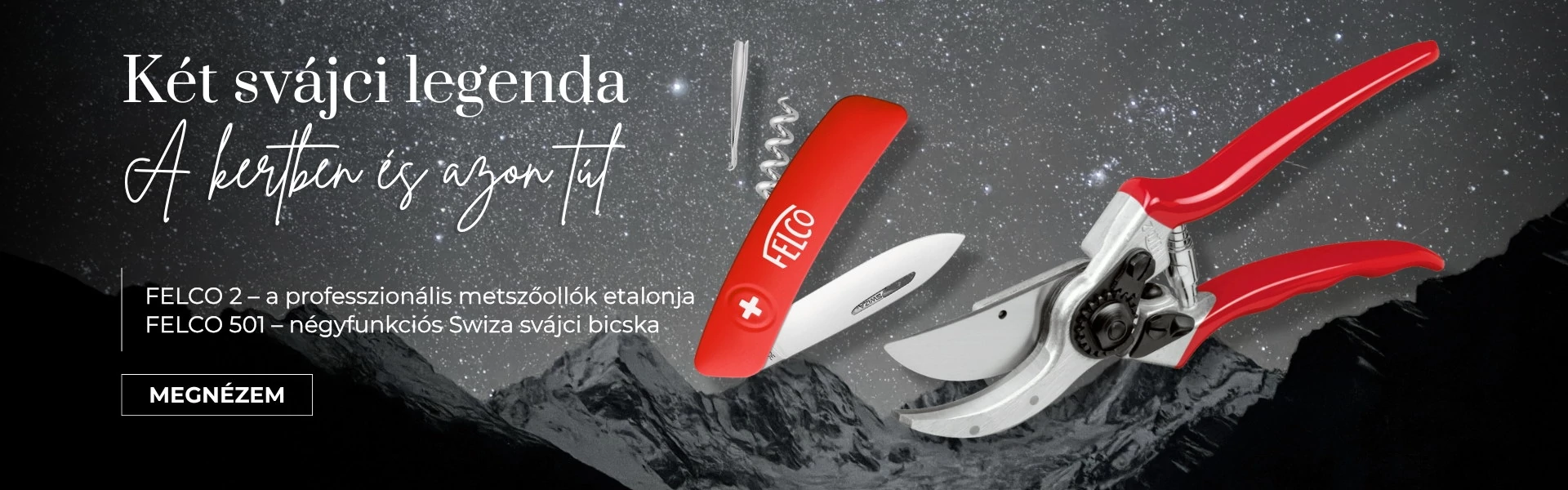 FELCO 2 metszőolló + FELCO 501 svájci bicska