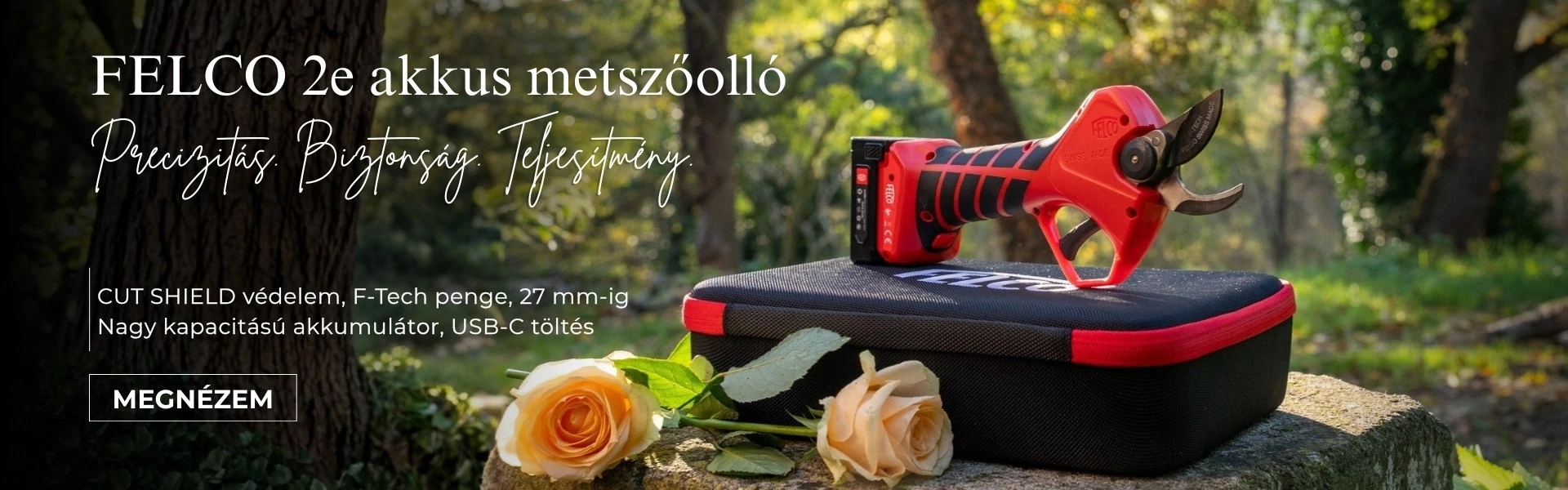  FELCO 2e akkus metszőolló készlet